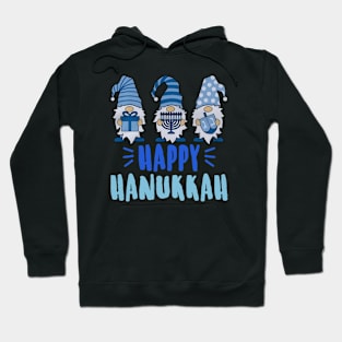 Happy Hanukkah Gnome Menorah Dreidel Hoodie